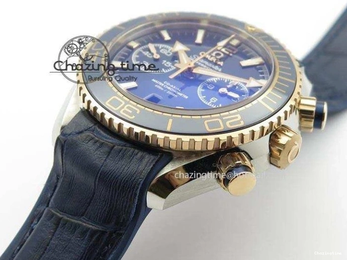 0513 GoodFit Seamaster Professional Chrono RG Blue Ceramic Blue Dial On Blue Gummy Strap A 8213